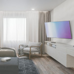 TV držiak na stenu FULLMOTION Ultraslim, 600x400, 229 cm (90), čierny