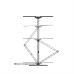Nástěnný držiak TV Ultraslim, 400x400, pohyblivý, predĺžený, čierny
