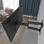 Nástěnný držiak TV Ultraslim, 400x400, pohyblivý, predĺžený, čierny