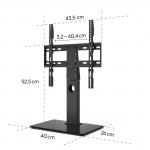Stojan na TV, otočný, výškovo nastaviteľný, 140 cm (55), do 30 kg Stojan na TV, otočný, výškovo nastaviteľný, 140 cm (55), do 30 kg