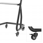 TV stojan Trolley na kolieskach, do 100, výškovo nastaviteľný