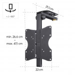 Stropný držiak na TV, otočný, výškovo nastaviteľný, 117 cm (46), do 20 kg Stropný držiak na TV, otočný, výškovo nastaviteľný, 117 cm (46), do 20 kg