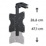Stropný držiak na TV, otočný, výškovo nastaviteľný, 117 cm (46), do 20 kg