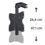 Stropný držiak na TV, otočný, výškovo nastaviteľný, 117 cm (46), do 20 kg Stropný držiak na TV, otočný, výškovo nastaviteľný, 117 cm (46), do 20 kg