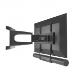Držiak na soundbar, univerzálny, pevný, na upevnenie na televízor, čierny Držiak na soundbar, univerzálny, pevný, na upevnenie na televízor, čierny