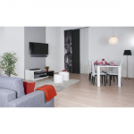 Držiak na soundbar, univerzálny, pevný, na upevnenie na televízor, čierny Držiak na soundbar, univerzálny, pevný, na upevnenie na televízor, čierny