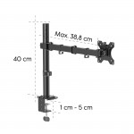 Stolný držiak pre 1 monitor 35, 1 rameno, čierny Stolný držiak pre 1 monitor 35, 1 rameno, čierny
