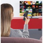 Diaľkové ovládanie TV s tlačidlami Netflix/Prime/Disney+, programovateľné