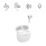 Bluetooth® slúchadlá Action One, True Wireless, slúchadlá do uší, biele