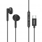 Slúchadlá Classy, do uší, mikrofón, ochrana kábla, USB‑C, čierne