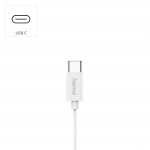 Slúchadlá Classy, do uší, mikrofón, ochrana kábla, USB‑C, biele