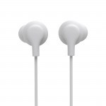 Slúchadlá Curly, do uší, mikrofón, ochrana kábla, USB‑C, biele