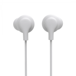 Slúchadlá Curly, do uší, mikrofón, ochrana kábla, USB‑C, biele