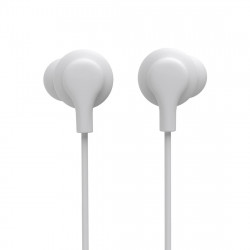 Slúchadlá Curly, do uší, mikrofón, ochrana kábla, USB‑C, biele