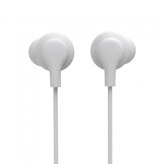 Slúchadlá Curly, do uší, mikrofón, ochrana kábla, USB‑C, biele