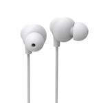 Slúchadlá Curly, do uší, mikrofón, ochrana kábla, USB‑C, biele