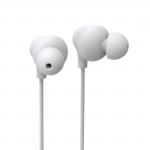Slúchadlá Curly, do uší, mikrofón, ochrana kábla, USB‑C, biele