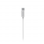 Slúchadlá Curly, do uší, mikrofón, ochrana kábla, USB‑C, biele