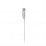 Slúchadlá Curly, do uší, mikrofón, ochrana kábla, USB‑C, biele
