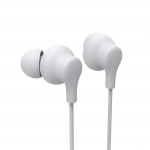 Slúchadlá Curly, do uší, mikrofón, ochrana kábla, USB‑C, biele