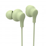 Slúchadlá Curly, do uší, mikrofón, ochrana kábla, USB‑C, zelené