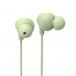 Slúchadlá Curly, do uší, mikrofón, ochrana kábla, USB‑C, zelené