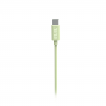 Slúchadlá Curly, do uší, mikrofón, ochrana kábla, USB‑C, zelené
