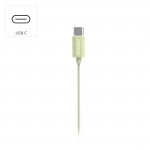 Slúchadlá Curly, do uší, mikrofón, ochrana kábla, USB‑C, zelené