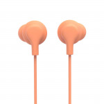 Slúchadlá Curly, do uší, mikrofón, ochrana kábla, USB‑C, oranžové