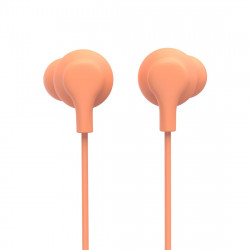 Slúchadlá Curly, do uší, mikrofón, ochrana kábla, USB‑C, oranžové