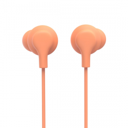 Slúchadlá Curly, do uší, mikrofón, ochrana kábla, USB‑C, oranžové