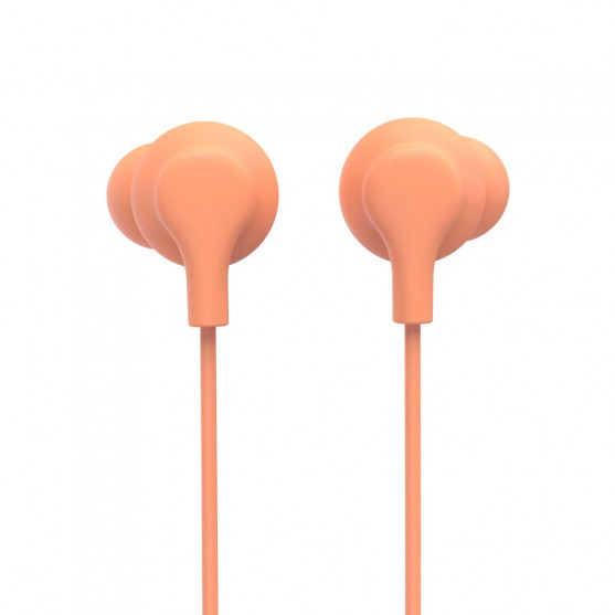 Slúchadlá Curly, do uší, mikrofón, ochrana kábla, USB‑C, oranžové