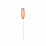 Slúchadlá Curly, do uší, mikrofón, ochrana kábla, USB‑C, oranžové
