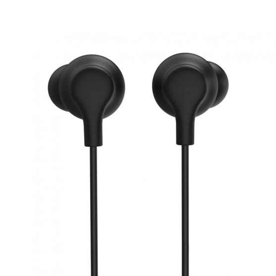 Slúchadlá Popply, do uší, mikrofón, ochrana kábla, 3,5 mm, čierne Slúchadlá Popply, do uší, mikrofón, ochrana kábla, 3,5 mm, čierne