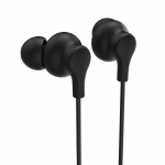 Slúchadlá Popply, do uší, mikrofón, ochrana kábla, 3,5 mm, čierne Slúchadlá Popply, do uší, mikrofón, ochrana kábla, 3,5 mm, čierne