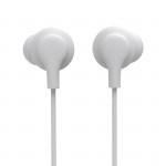 Slúchadlá Popply, do uší, mikrofón, ochrana kábla, 3,5 mm, biele Slúchadlá Popply, do uší, mikrofón, ochrana kábla, 3,5 mm, biele