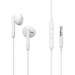 Slúchadlá Noble, do uší, mikrofón, ochrana kábla, 3,5 mm, biele