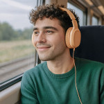 Slúchadlá Fun C, On‑Ear, mikrofón, jednostranný kábel, USB‑C, oranžové Slúchadlá Fun C, On‑Ear, mikrofón, jednostranný kábel, USB‑C, oranžové