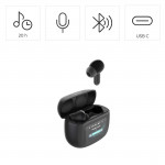 Bluetooth® slúchadlá Spirit Touch, štuple, ANC/ENC, displej, čierne