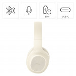 Bluetooth slúchadlá Spirit Calypso X, uzavreté, béžové