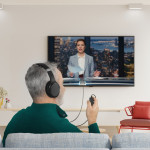 Televízne slúchadlá, Over‑Ear, kábel 6 m, regulácia hlasitosti