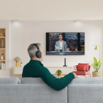 Televízne slúchadlá, Over‑Ear, 2,4 GHz stanica + Bluetooth®, hlasitosť