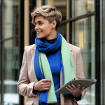 Fold Clear, puzdro pre Samsung Galaxy Tab A9+ 11, tmavomodré