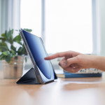Fold Clear, puzdro pre Samsung Galaxy Tab A9+ 11, tmavomodré