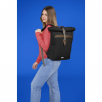 Laptopový batoh Silvan, rolltop, udržateľný, do 41 cm (16,2), čierny