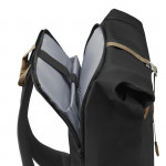 Laptopový batoh Silvan, rolltop, udržateľný, do 41 cm (16,2), čierny