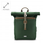 Laptopový batoh Silvan, rolltop, udržateľný, do 41 cm (16,2), zelený