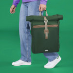 Laptopový batoh Silvan, rolltop, udržateľný, do 41 cm (16,2), zelený
