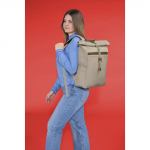Laptopový batoh Silvan, Rolltop, udržateľný, do 41 cm (16,2), béžový