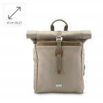 Laptopový batoh Silvan, Rolltop, udržateľný, do 41 cm (16,2), béžový